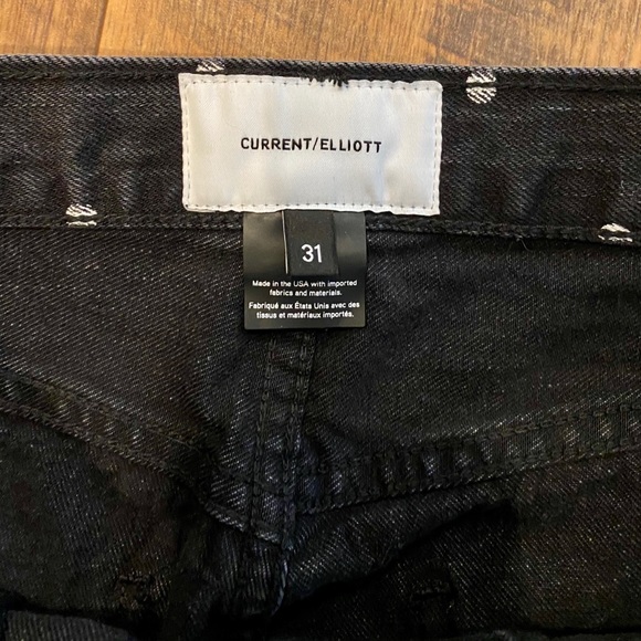 CURRENT ELLIOTT Vintage Crop Black Polka Dot Jeans - Picture 7 of 11